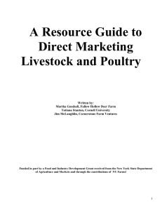 A Resource Guide to Direct Marketing Livestock and Poultry