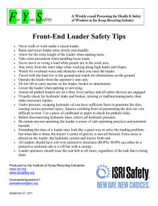 Front-End Loader Safety Tips - Institute of Scrap Recycling