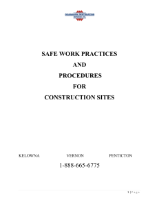 SAFE WORK PRACTICES AND PROCEDURES FOR