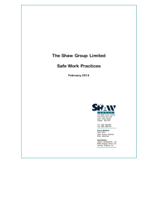The Shaw Group Limited Safe Work Practices