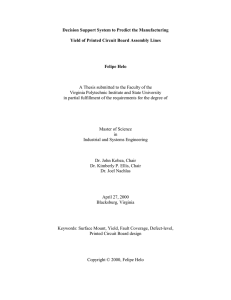 Modeling the Yield of Printed Circuit Board Assembly