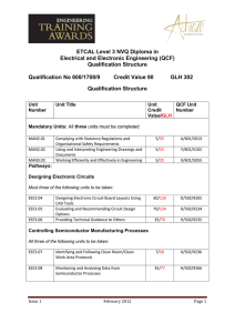 ETCAL Level 3 NVQ Diploma in Electrical and Electronic Engineering