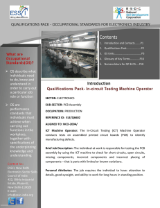 Qualifications Pack- In-circuit Testing Machine Operator