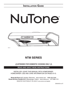 warning - Nutone