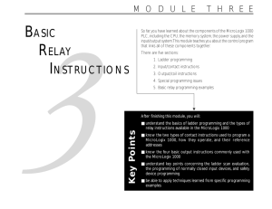 Basic Relay Instructions