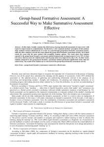 Group-based Formative Assessment: A