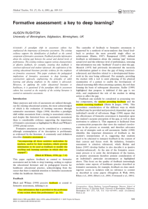 2005 formative assessment and deep learning