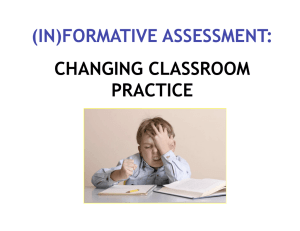 (in)formative assessment - World Languages Mandarin Chinese