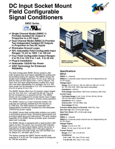 DC Input Socket Mount Field Configurable Signal Conditioners