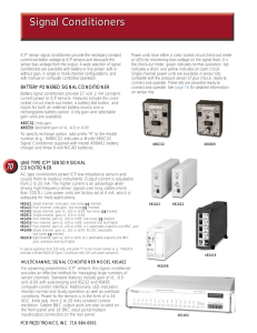 Signal Conditioners Signal Conditioners