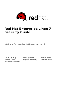 Security Guide - Red Hat Customer Portal