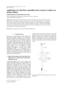 Application of a thyristor-controlled series reactor to reduce arc