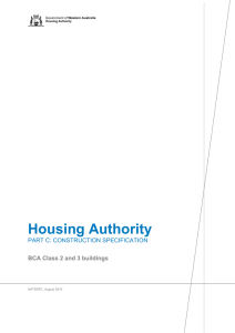 WA Housing specification - BCA Class 2 and