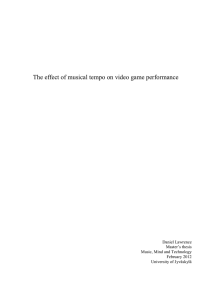 The effect of musical tempo on video game performance