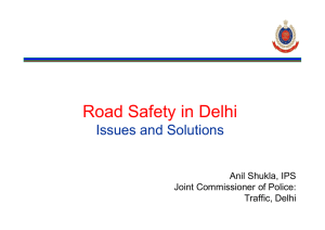 Road Safety in Delhi Issues and Solutions
