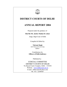 DISTRICT COURTS OF DELHI ANNUAL REPORT 2004