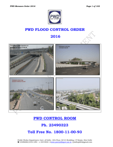 PWD FLOOD CONTROL ORDER 2016 PWD CONTROL ROOM Ph