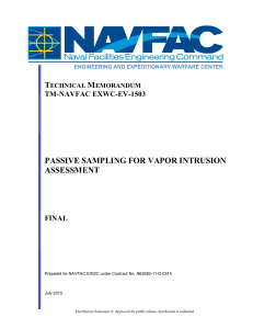 Technical Memorandum: Passive Sampling for Vapor - CLU-IN