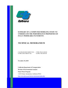 TECHNICAL MEMORANDUM - ucprc