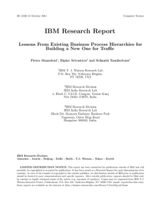 IBM Research Report