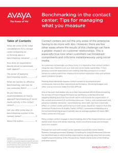 Benchmarking in the contact center: Tips for managing what