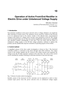 Operation of Active Front-End Rectifier in Electric Drive under