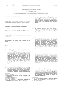 COUNCIL REGULATION (EC) No 104/2000 of 17 December 1999