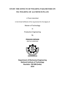 study the effects of welding parameters on tig welding