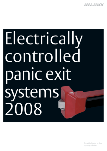 Electrically Controlled Panic Exit Systems