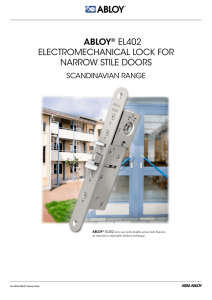 abloy® el402 electromechanical lock for narrow stile doors