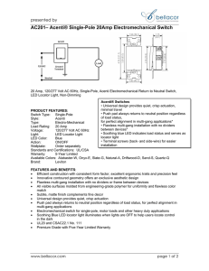 AC201– Acenti® Single-Pole 20Amp Electromechanical