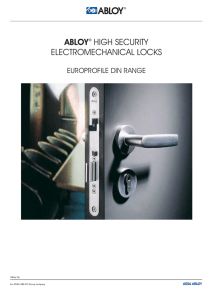 ABLOY® HIGH SECURITY ELECTROMECHANICAL LOCKS