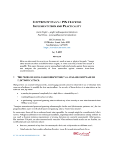 electromechanical pin cracking implementation and