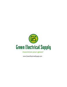 technical specifications - Green Electrical Supply