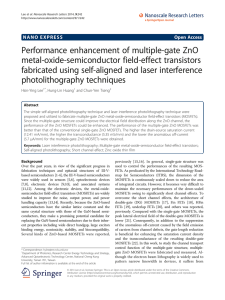 Performance enhancement of multiple-gate ZnO metal