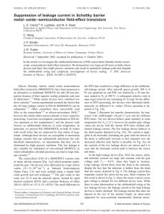 Suppression of leakage current in Schottky barrier metal–oxide