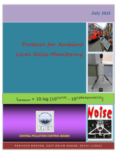 Protocol for Ambient Level Noise Monitoring