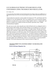 the lucas rb106 electronic dynamo regulator using