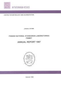 finmet national standards laboratories 1.1.1998
