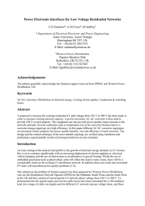 Power Electronic Interfaces for Low Voltage Residential Networks