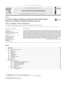 A review of power distribution planning in the modern