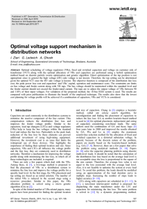 Optimal voltage support mechanism in distribution networks