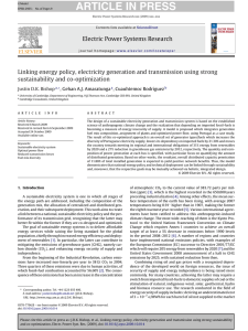 Linking energy policy, electricity generation and transmission using