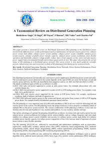 A Taxonomical Review on Distributed Generation Planning