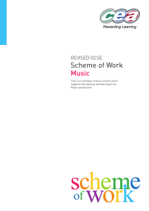 Scheme of Work Music
