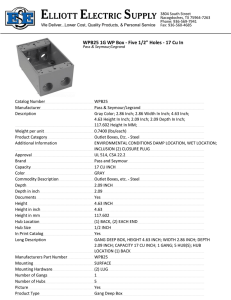 WPB25 1G WP Box - Five 1/2" Holes - 17 Cu In