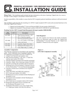 gfci outlet kit