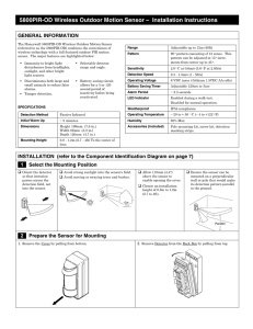 5800PIR-OD Wireless Outdoor Motion Sensor – Installation