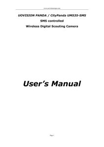 User`s Manual - Uovision Europe