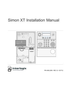 Simon XT Installation Manual